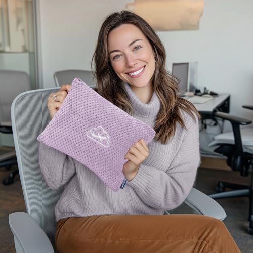BEDELITE Travel Blanket with Bag UltraSoft Jacquard Fleece Blanket with Luggage Sleeve Backpack Clip Airplane Blanket Travel Essentials Lavender - Image 3