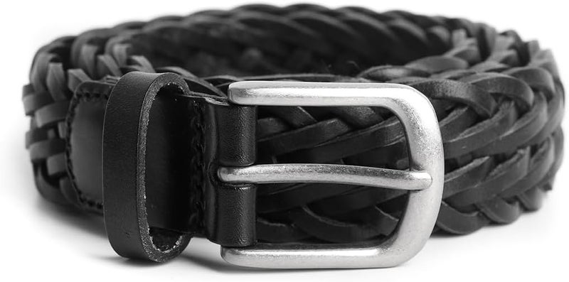 Braided belt Casual pin buckle First layer cowhide hollow hand woven belt - Image 3