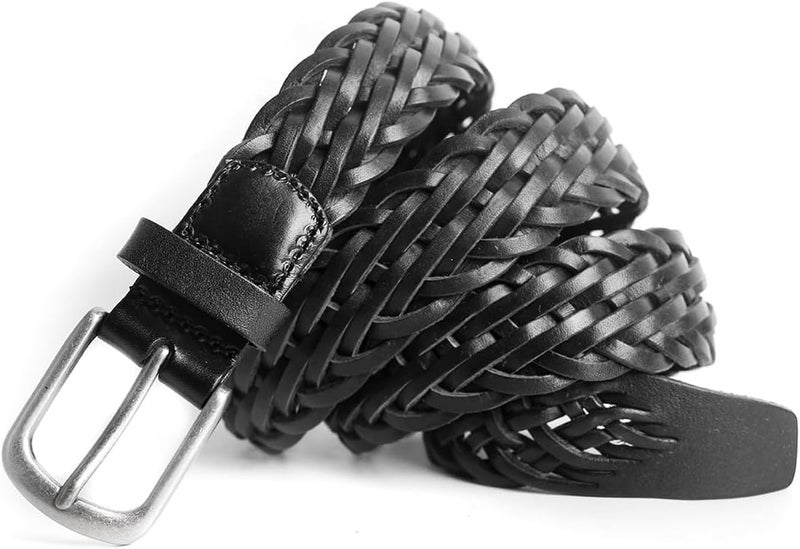 Braided belt Casual pin buckle First layer cowhide hollow hand woven belt - Image 4