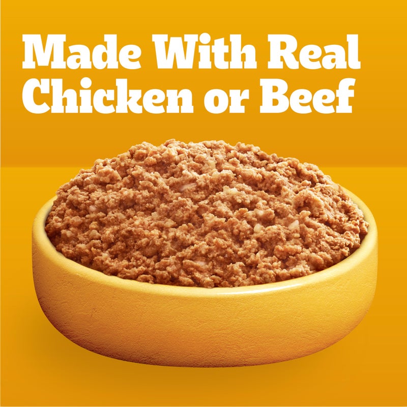 Pedigree Chopped Ground Dinner Adult Soft Wet Dog Food 18-Count Bacon Filet Mignon Variety Pack, 3.5 oz. Pouches - Image 4