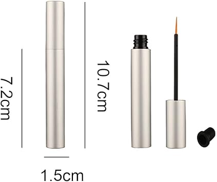 UPSTORE 4Pcs 5ml Empty Aluminum Eyeliner Tubes Refillable Eyelash Growth Liquid Bottle Plastic Eyeliner Vials Tube with Brush Eyelash Serum Bottle for DIY Eyelash Growth Oil - Image 2