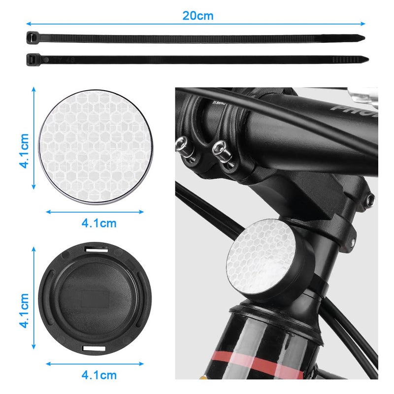 Ainiv Ainiv Airtag Bike Mount Reflector Case, AirTag Bicycle Mount Holder,Water Resistant Anti-Shake Bike Mount Holder, Hidden Cases Protectors for Mountain Bicycle, Bicycle Reflectors, Motorcycles-White - Image 2