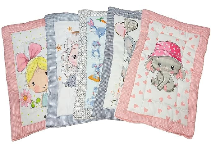Sunhet Newborn Baby Pom Pom Cotton Baby Bed, Kids Soft Cushioned gaddi, Godari, Crib Sheet, Changing Mat Godadi, Cradle Bed, Quilt Bedding Set Mattress Lightweight 0 to 2 Years - Image 2
