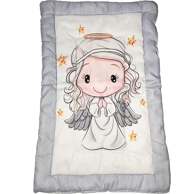 Sunhet Newborn Baby Pom Pom Cotton Baby Bed, Kids Soft Cushioned gaddi, Godari, Crib Sheet, Changing Mat Godadi, Cradle Bed, Quilt Bedding Set Mattress Lightweight 0 to 2 Years - Image 3