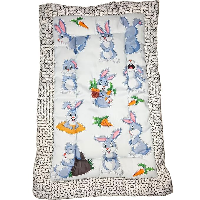 Sunhet Newborn Baby Pom Pom Cotton Baby Bed, Kids Soft Cushioned gaddi, Godari, Crib Sheet, Changing Mat Godadi, Cradle Bed, Quilt Bedding Set Mattress Lightweight 0 to 2 Years - Image 5