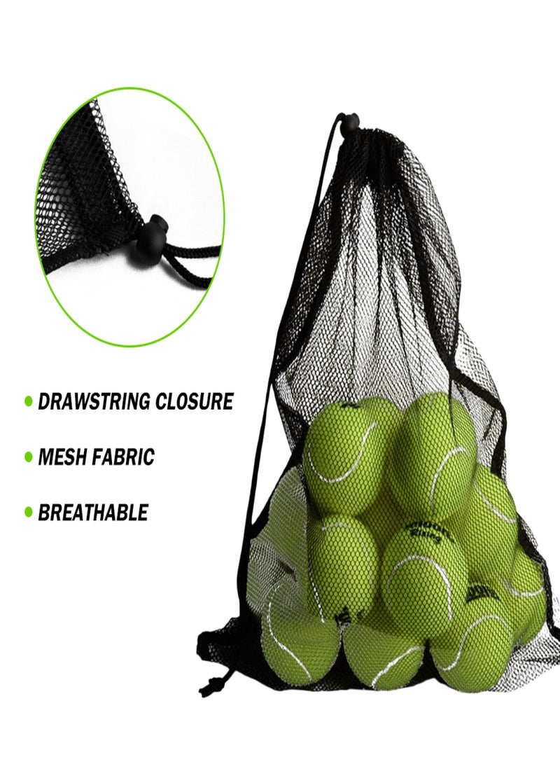 Mesh Sports Equipment Bag Drawstring Storage Sack for Tennis Squash Balls Shoes  - Image 2