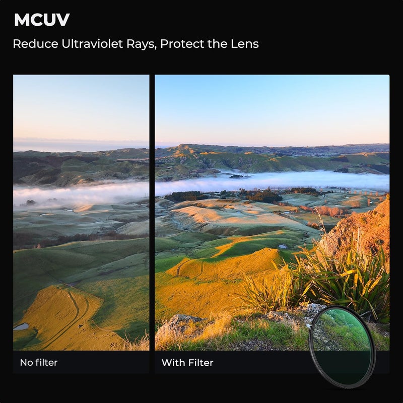 Elegant appearance 77mm UV/CPL/ND2-400 Lens Filters Kit (3 PCS)-18 Multi-Layer Coatings, UV + Polarizer + Variable ND Lens Filters Kit (1-9 Stops) + Cleaning Cloth+ Filter Pouch for Camera Lens (K-Series) Budget global standard quality - Image 3