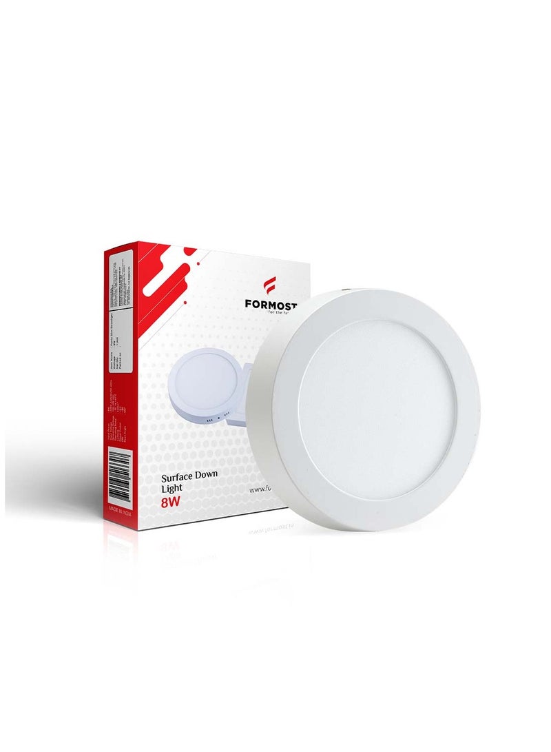 FORMOST Surface Down Light LED Round 8W | Long Lasting Downlighter | Durable and Sustainable | 2 Years Warranty | Warm White  - Image 1