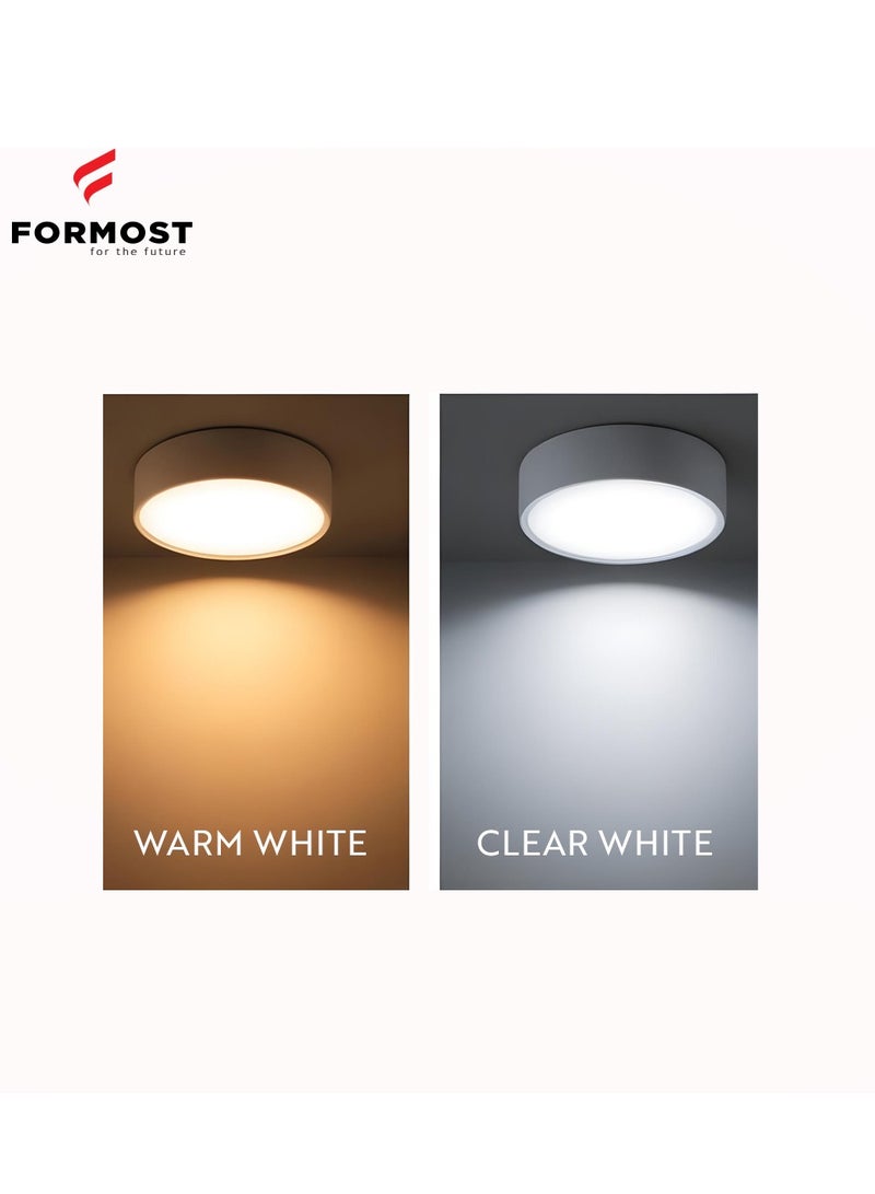 FORMOST Surface Down Light LED Round 8W | Long Lasting Downlighter | Durable and Sustainable | 2 Years Warranty | Warm White  - Image 2