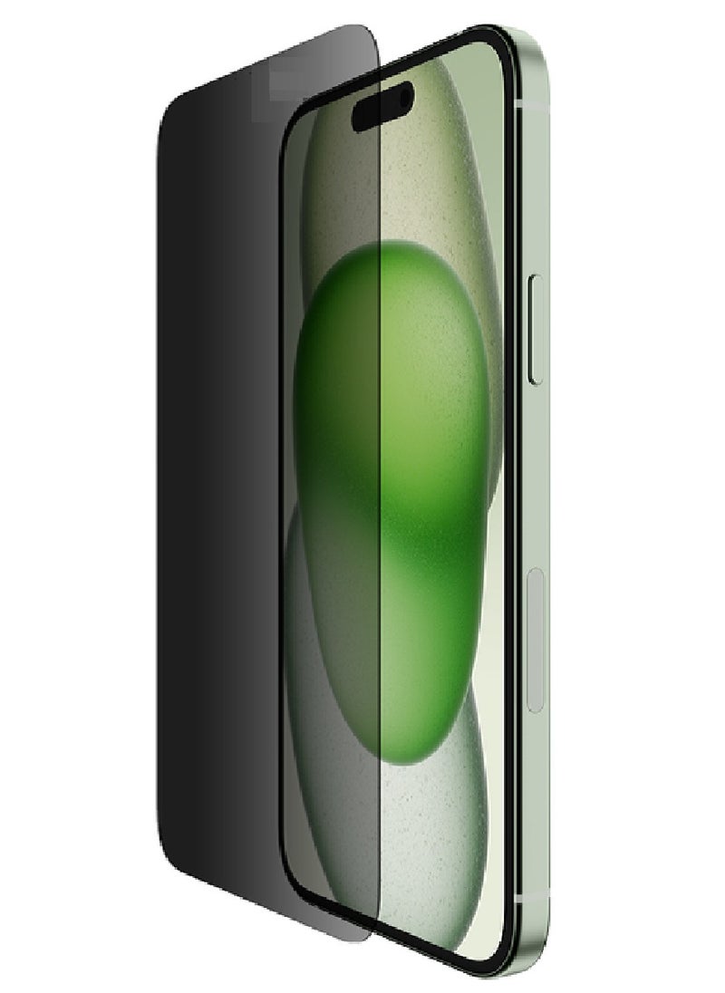 we3 Tempered Glass Screen Protector Anti-Spy Privacy Designed For iPhone 15 Plus Full Glue Edge to Edge Full Screen Coverage And Bubble Free - Image 1