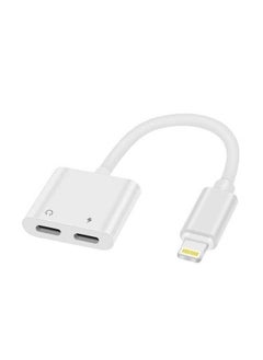 Generic Headphone Adaptor Charger For Apple iPhone 7/8/X White  - Image 1