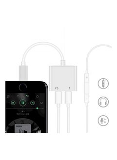 Generic Headphone Adaptor Charger For Apple iPhone 7/8/X White  - Image 2