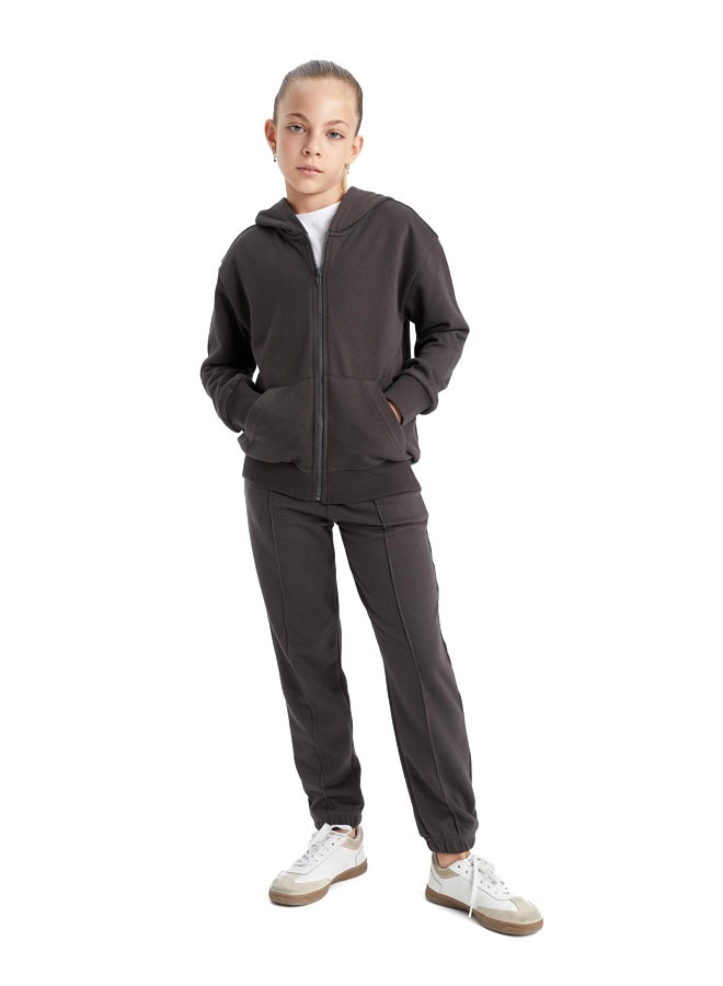 DeFacto Girl Regular Fit Hooded Long Sleeve Knitted Cardigan - Image 3
