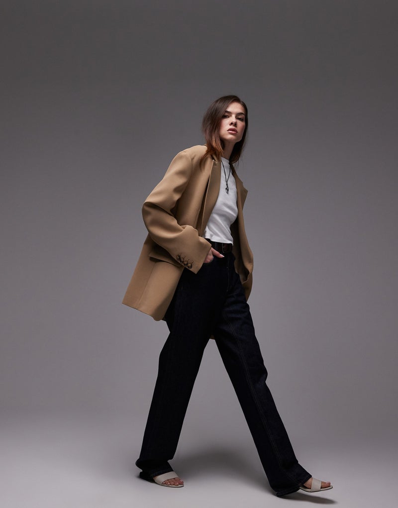 TOPSHOP Co Ord Grandad Style Blazer  - Image 4