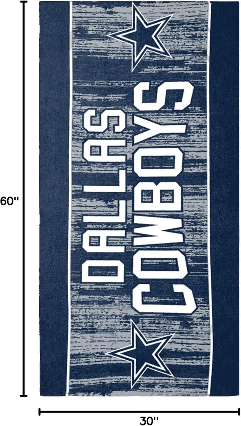 FOCO NFL Unisex-Adult NFL Team Color 60" x 30" Big Logo Beach Towel - Image 5