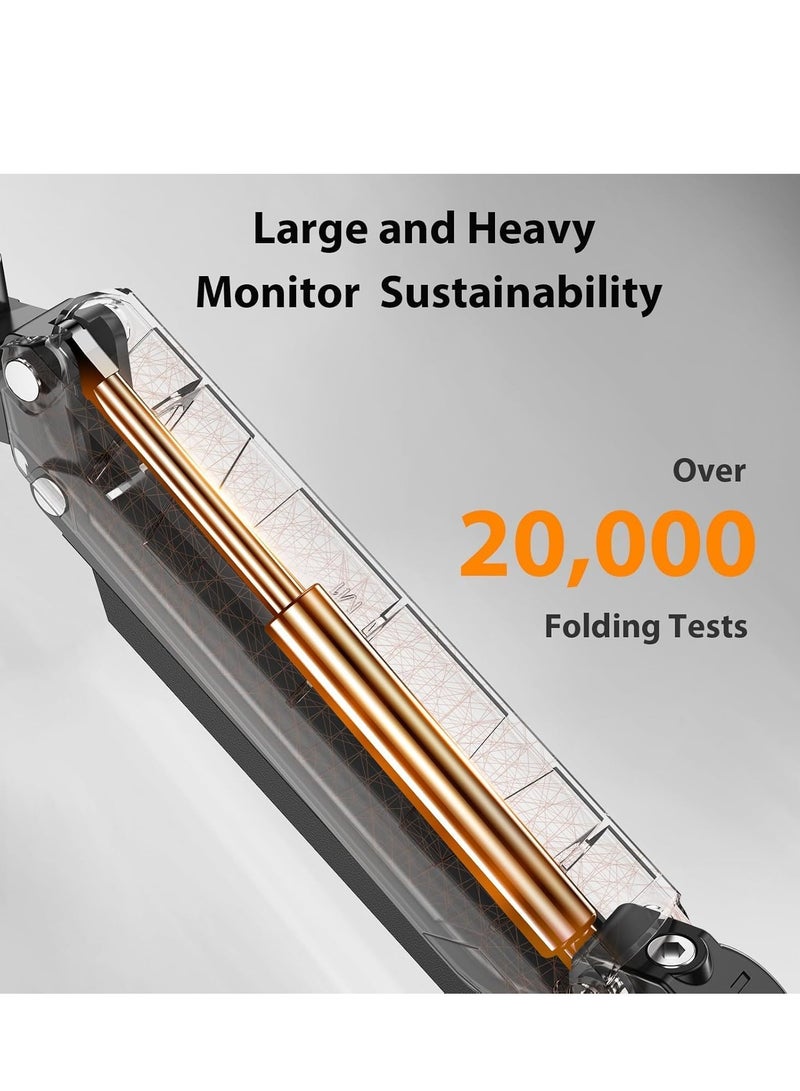 ELTRAZONE Dual Monitor Wall Mount – Gas Spring Wall Arm for 17-32 Inch Screens, Supports Up to 18lbs, VESA 75x75/100x100mm, Adjustable Wall-Mounted Monitor Stand for 2 Monitors – Space-Saving & Ergonomic Solution - Image 4