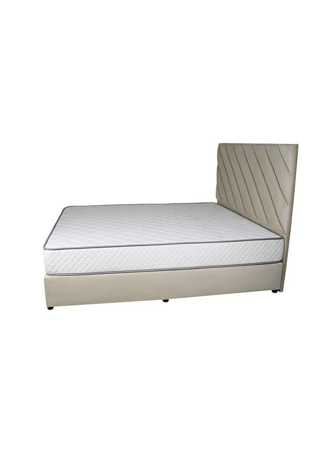 Bed and Mattress Zone Eleganza Upholstered Bed 190x90 Single Size Beige Color  - Image 4