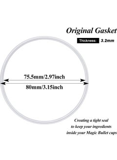 Mudder 6 Pieces Rubber Gasket Replacement Seal White O-ring Compatible with Magic Bullet 250W  - Image 2