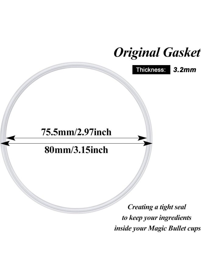 Mudder 6 Pieces Rubber Gasket Replacement Seal White O-ring Compatible with Magic Bullet 250W  - Image 2