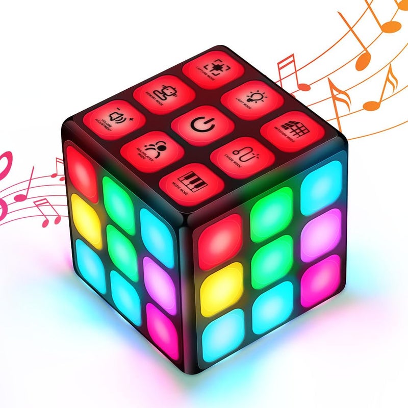 Ainiv Flashing Cube Electronic Memory & Brain Game, 4-in-1 Handheld Game for Kids, Fun Gift Toy for Boys and Girls Ages 6-12 Years Old - Image 1