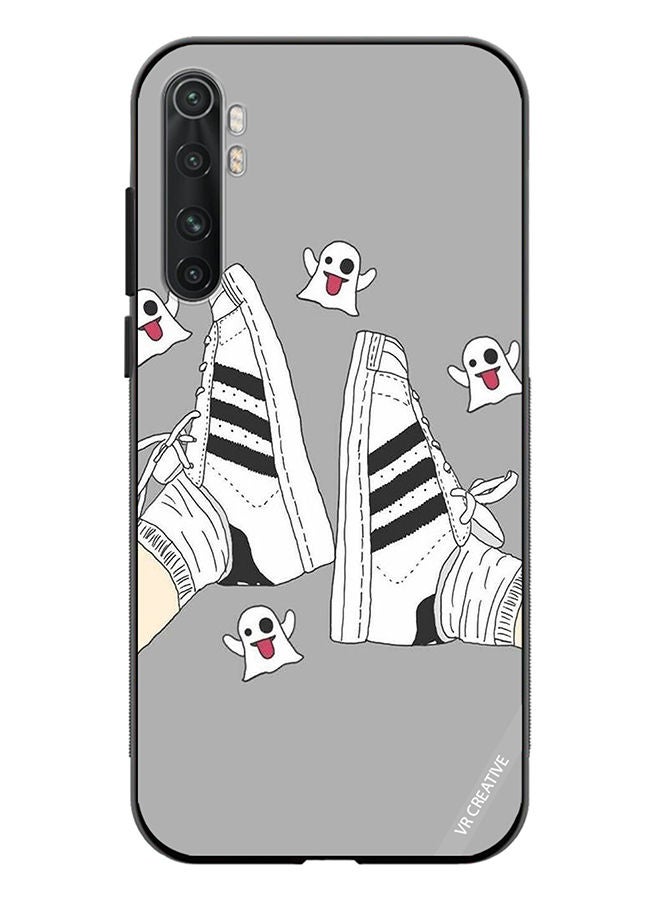 VR CREATIVE Protective Case Cover For Xiaomi Mi Note 10 Lite Black & White Shoe Design Multicolour - Image 1