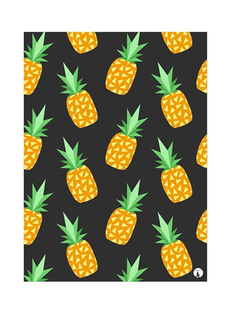 ملصق لوحة معدنية أناناس متعدد الألوان 15x20 سنتيمتر