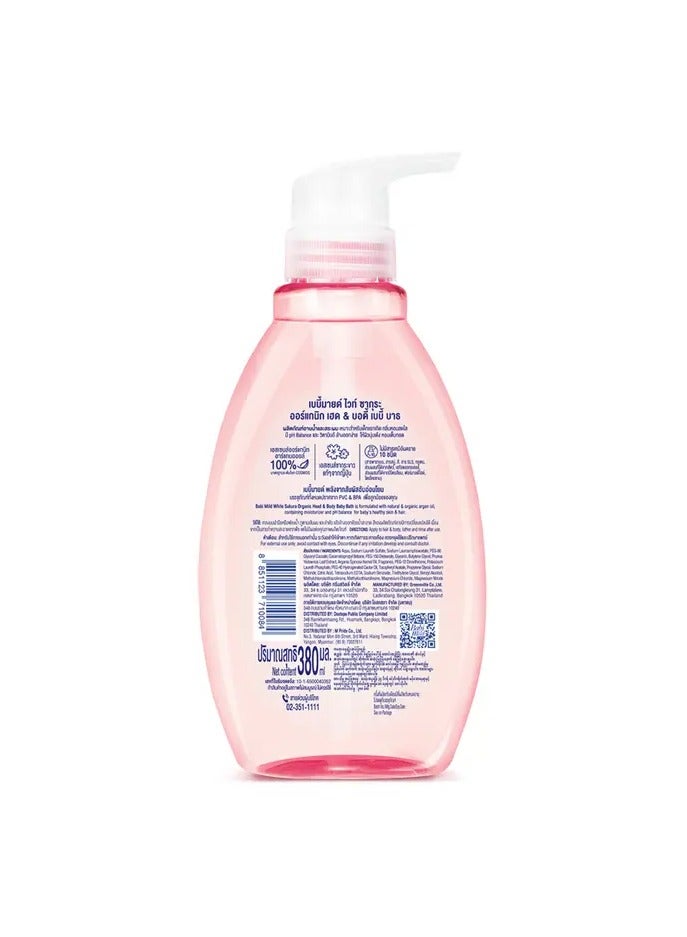 BABIMILD Ultra Mild White Sakura Head and Body Bath 380ml. - Image 2