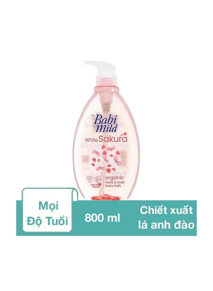 BABIMILD Ultra Mild White Sakura Head and Body Bath 380ml. - Image 3