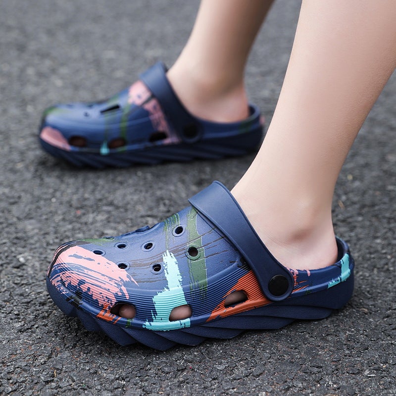Boys' Baotou Slippers Casual Soft Sole Big Head Beach Shoes Feet Sandals Women'S Middle And Big Children'S Sandals Children'S Hole Shoes - Image 3
