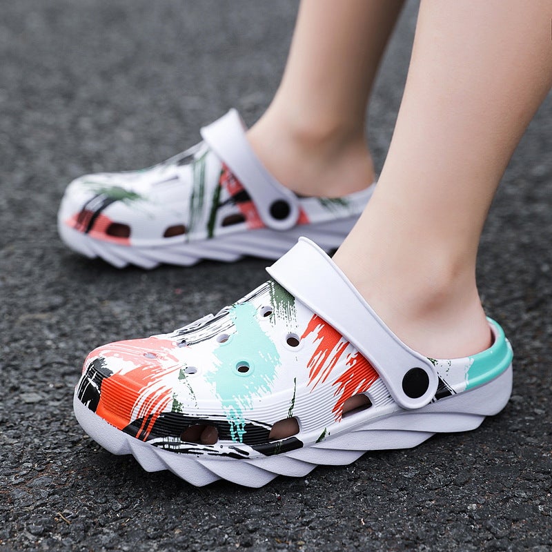 Boys' Baotou Slippers Casual Soft Sole Big Head Beach Shoes Feet Sandals Women'S Middle And Big Children'S Sandals Children'S Hole Shoes - Image 2
