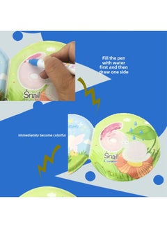 Generic Children's EVA Color Changing Cloth Book Baby Summer Water Play Toy Color Educational Early Education Color Changing Bath Book-Color:Dinosaurs And Volcanoes -8-sided Book-circle  - Image 4