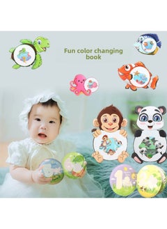 Generic Children's EVA Color Changing Cloth Book Baby Summer Water Play Toy Color Educational Early Education Color Changing Bath Book-Color:Dinosaurs And Volcanoes -8-sided Book-circle  - Image 2