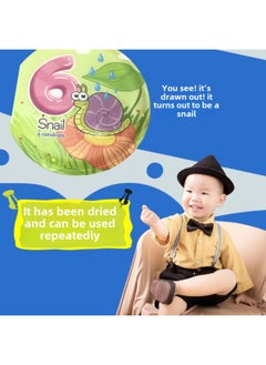 Generic Children's EVA Color Changing Cloth Book Baby Summer Water Play Toy Color Educational Early Education Color Changing Bath Book-Color:Dinosaurs And Volcanoes -8-sided Book-circle  - Image 5