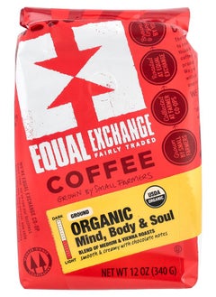 Equal Exchange Organic Coffee Mind Body & Soul Ground Medium & Vienna Roasts 12 oz (340 g) 