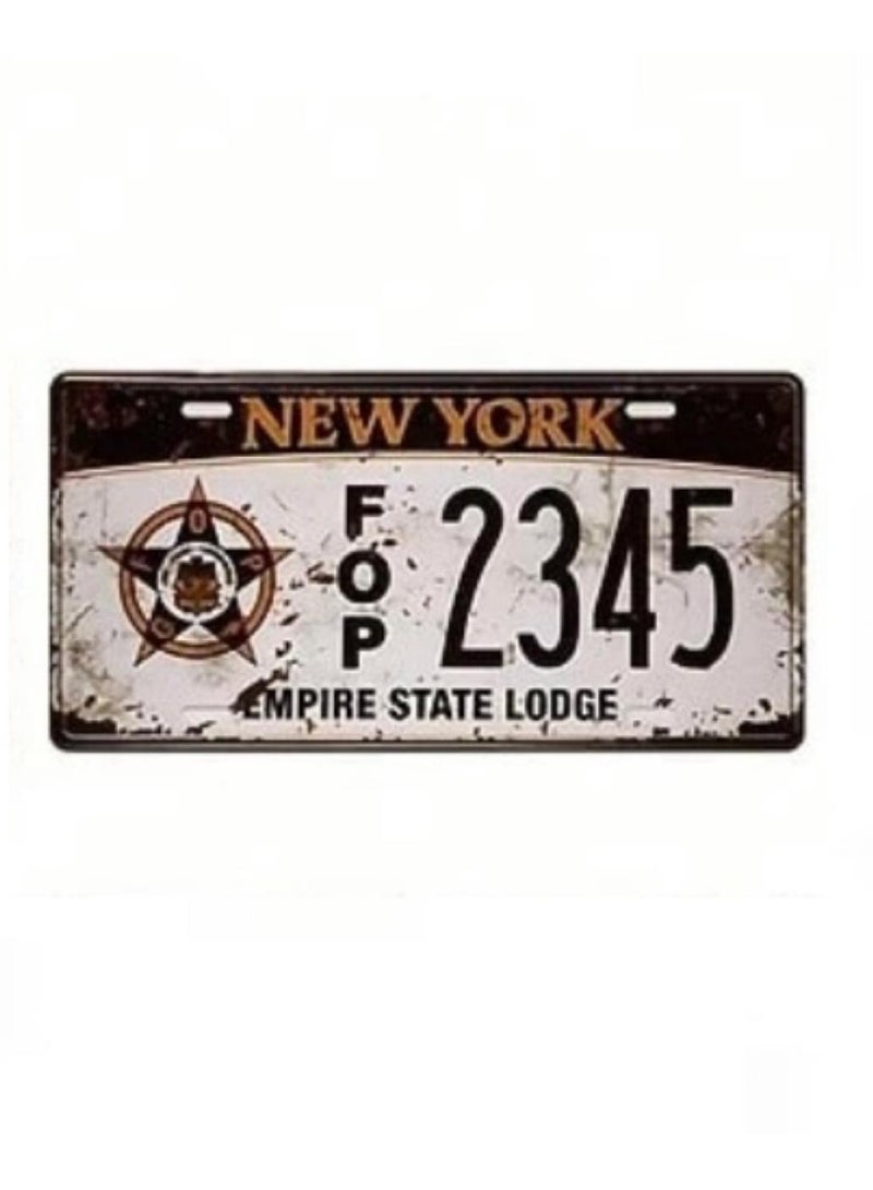 Generic Classic design car metal license plate for decoration  - Image 1