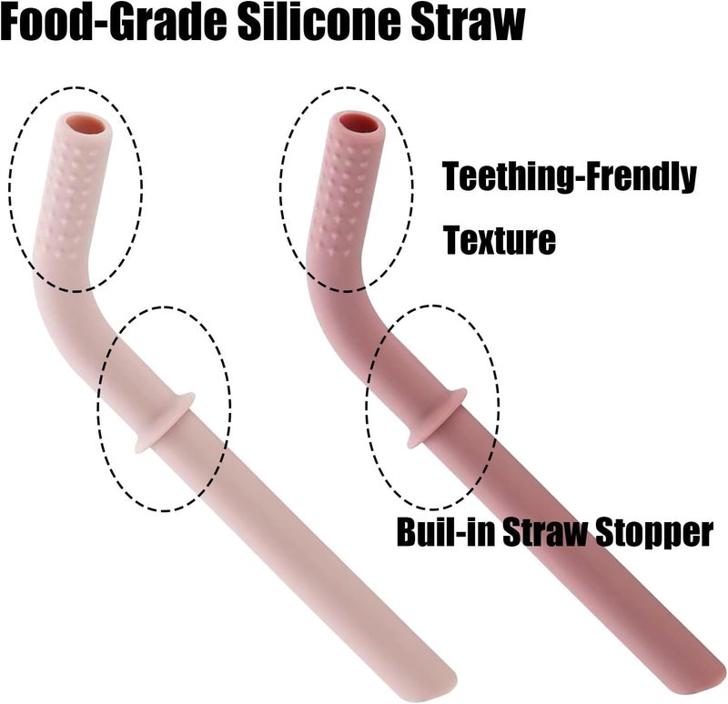 PandaEar Stainless Steel Baby Feeding Set | 2 Plates with Split Suction Cup, 2 Drip Cups with Straw and Silicone Coating, 2 Forks and 2 Spoons | BPA Free - Image 5