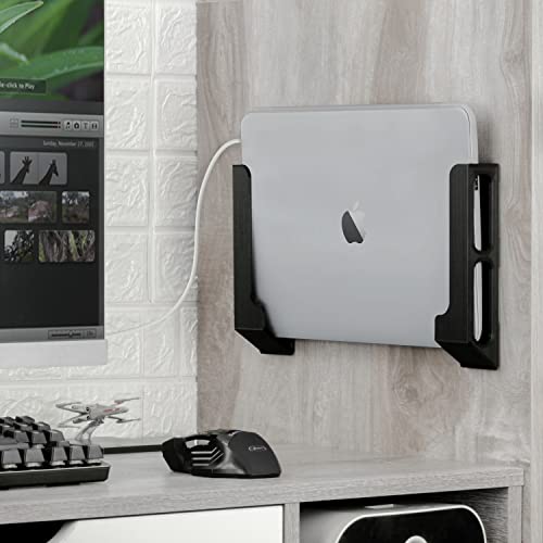 Brainwavz Wall Mount Laptop Holder with Adhesive & Screw in, 1.2" / 31mm, for Macbooks, Surface, Keyboards, Switch, Tablets & More - Image 2