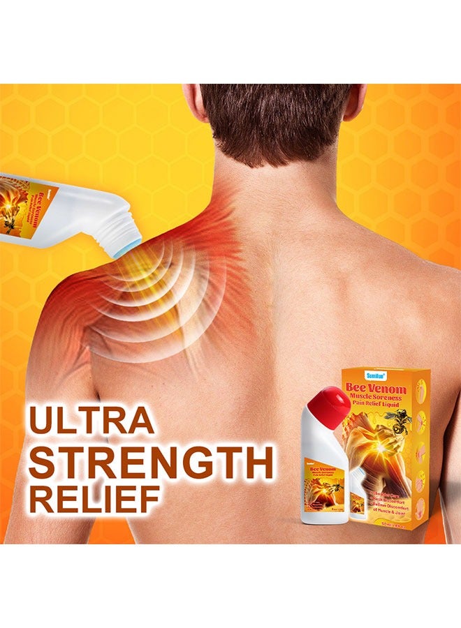 سوميفون سائل سم النحل سومي فن لتخفيف آلام العضلات، آمن ولطيف على البشرة، سريع المفعول لآلام العضلات، وآلام الرقبة/الكتف/الظهر/الركبة، سهل الاستخدام والامتصاص. - Image 3