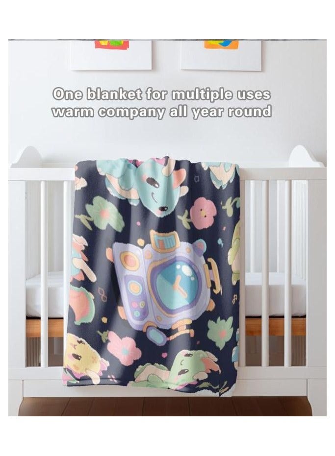 عام بطانية رقيقة من الفانيلا (دافئة ومريحة، ومناسبة للنوم واستخدام الألعاب وإزالة الغبار ومقاومة للرمل) 150 سم * 200 سم - 165 - Image 1