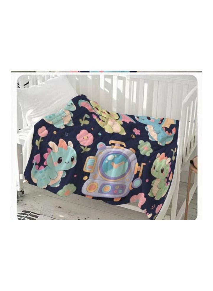 عام بطانية رقيقة من الفانيلا (دافئة ومريحة، ومناسبة للنوم واستخدام الألعاب وإزالة الغبار ومقاومة للرمل) 150 سم * 200 سم - 165 - Image 3