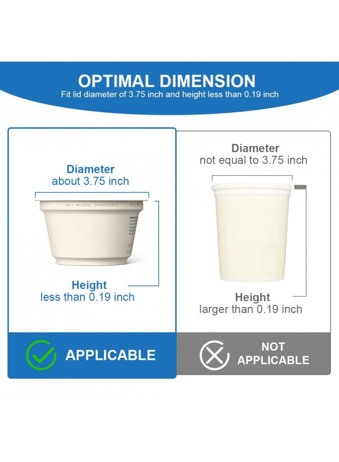 SOPHICO Sophico Yogurt Organizer for Fridge, 4 Capacity Yogurt Sliders for Refrigerator, Yogurt Holder with Adhesive Tapes for 3.75 Inch Yogurt, Greek and Vegan Yogurt (Transparent,2 Pack)  - Image 1