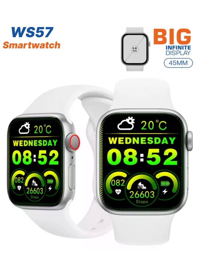 BSNL - WS57 Infinite Display Smart Watch With Borderless 2.0 Inch HD Screen And Bluetooth Calling - Image 1