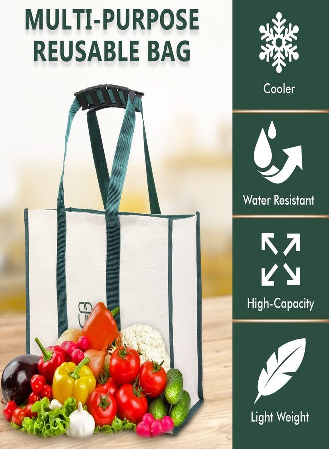 BLACKBOXES Big Eco Cotton Canvas Shopping Bags for Carry Milk Grocery Fruits Vegetable with Reinforced Handles jhola Bag - Kitchen Essential - Image 3