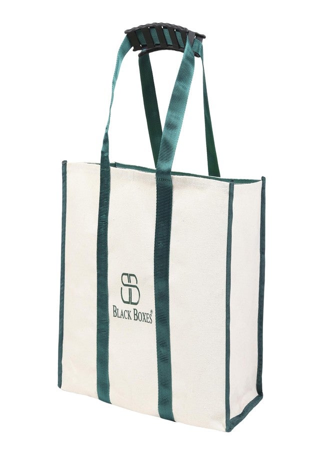 BLACKBOXES Big Eco Cotton Canvas Shopping Bags for Carry Milk Grocery Fruits Vegetable with Reinforced Handles jhola Bag - Kitchen Essential - Image 1