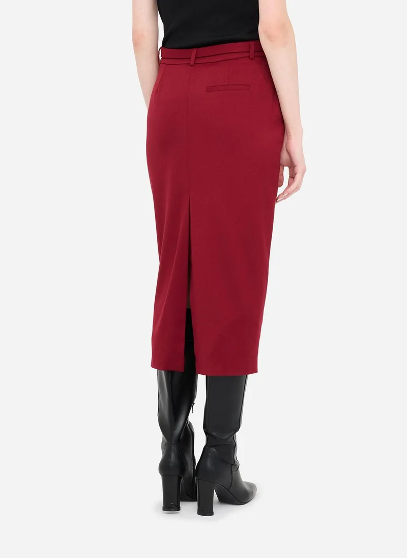 ليو جو تنورة ميدي بحزام مرصع