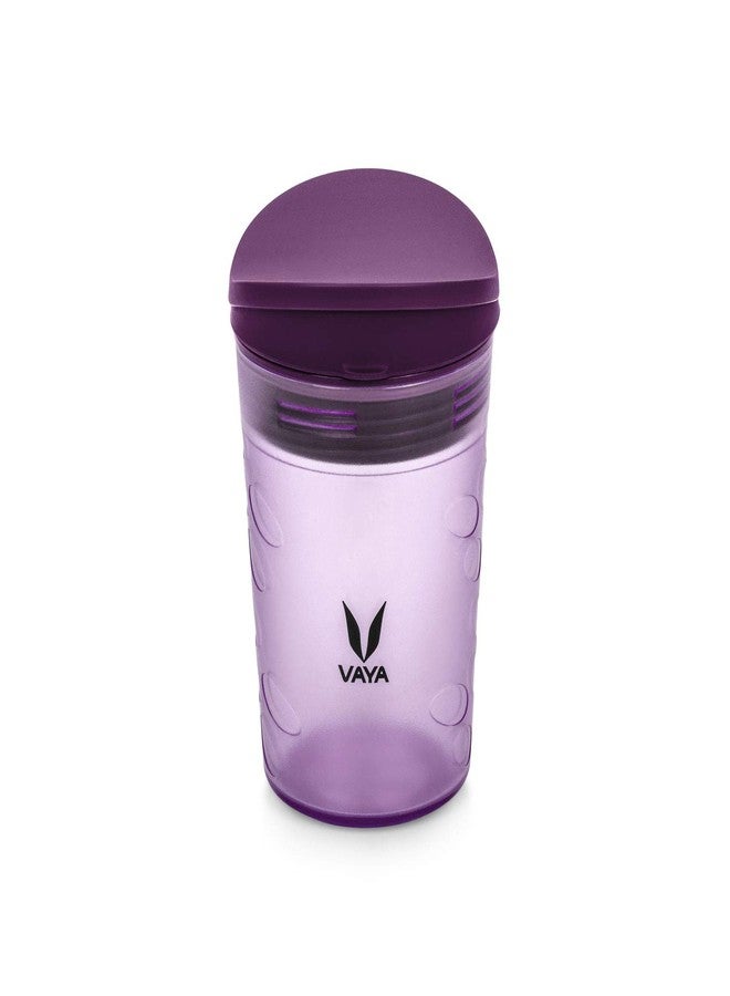 VAYA DRYNK Kids Waterbottle with Spill Proof PediaSafe Lid and Straw-Less Silicone Spout, Sippy Cup for Babies, 280 ml, Color - Frosted Purple - Image 1