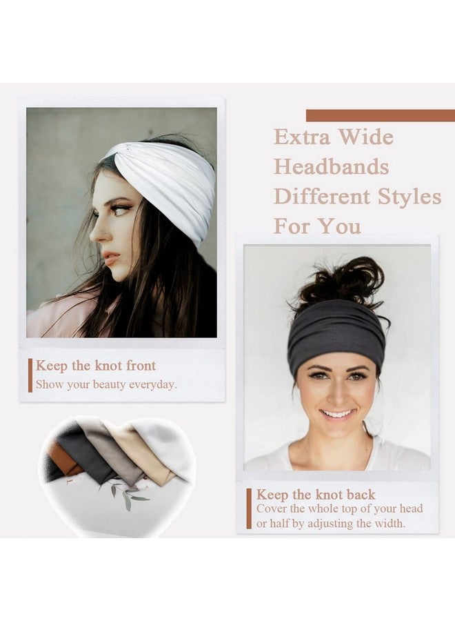 YONUF Wide Headbands For Women Extra Large Headband Twisted Knot Head Bands For Women'S Hair Band Turban Accessories 6 Pack - Image 2