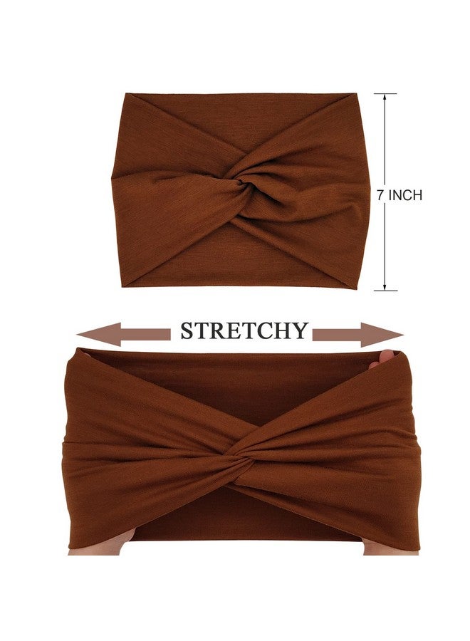 YONUF Wide Headbands For Women Extra Large Headband Twisted Knot Head Bands For Women'S Hair Band Turban Accessories 6 Pack - Image 5