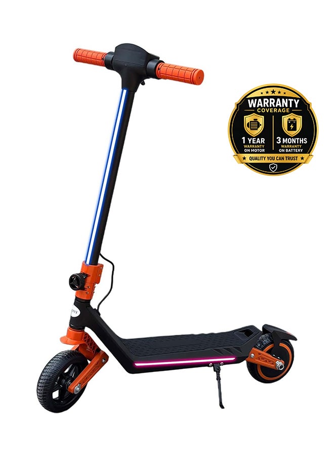 CRONY E72 Dual-Shock Kids Electric Scooter with LED Display, 3 Speed Modes, Dual Suspension, Orange - Image 1