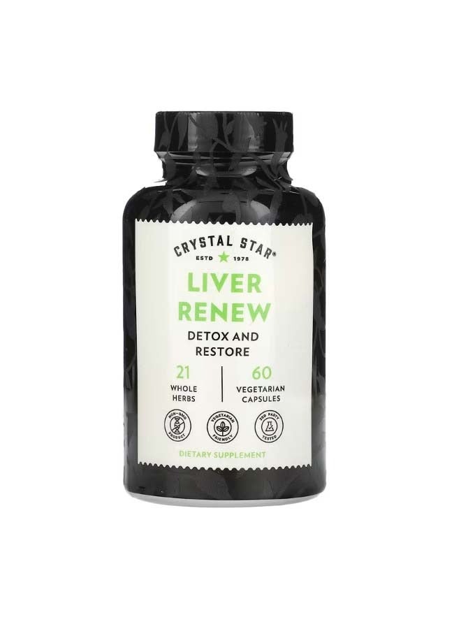Crystal Star Liver Renew 60 Vegetarian Capsules - Image 1